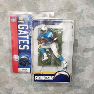 Vintage McFarlane Antonio Gates Action Figure Blue NFL Series 14 Chargers Toy